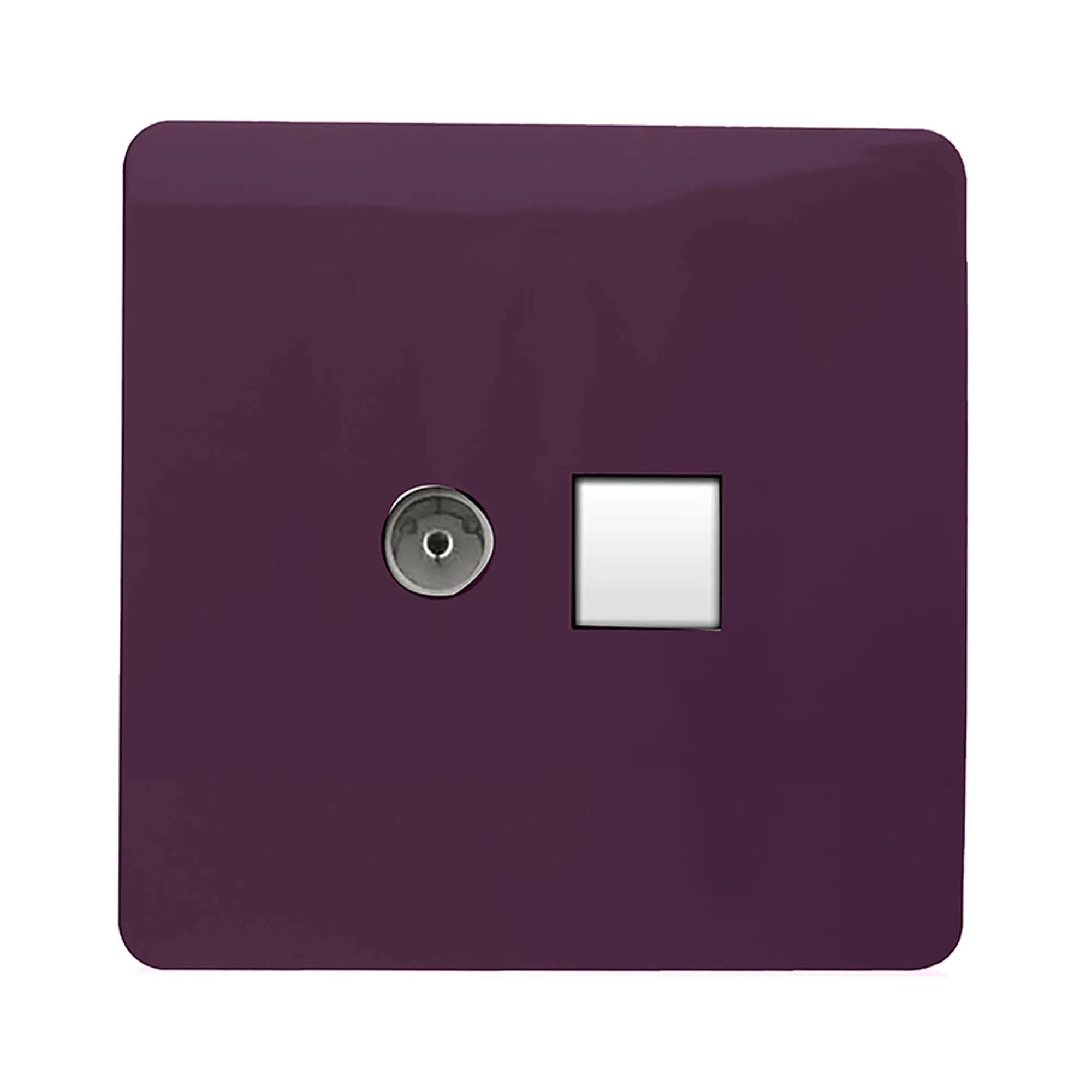 ART-TLP+TVPL  TV Co-Axial & Telephone Plum